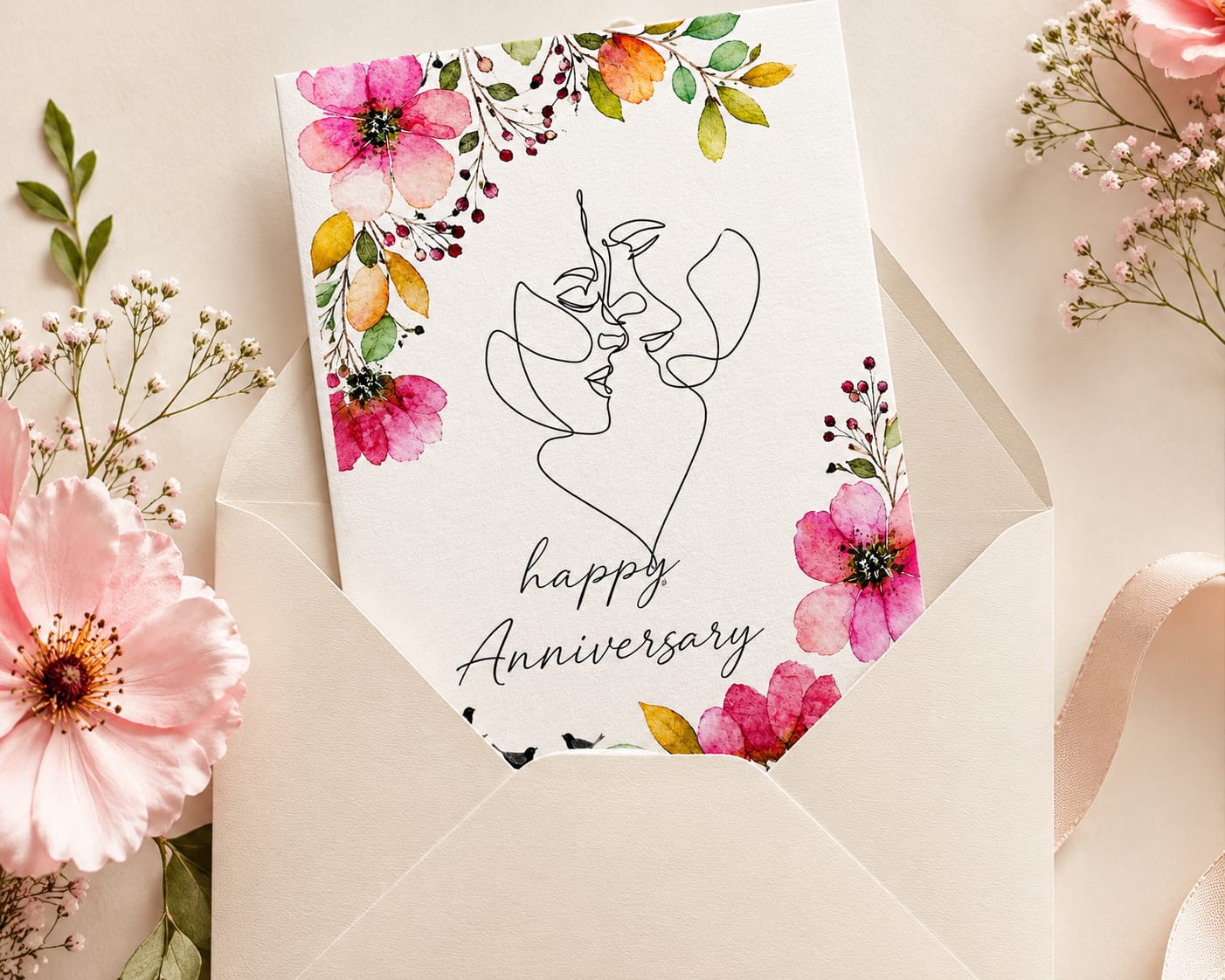 Happy Anniversary artistic card