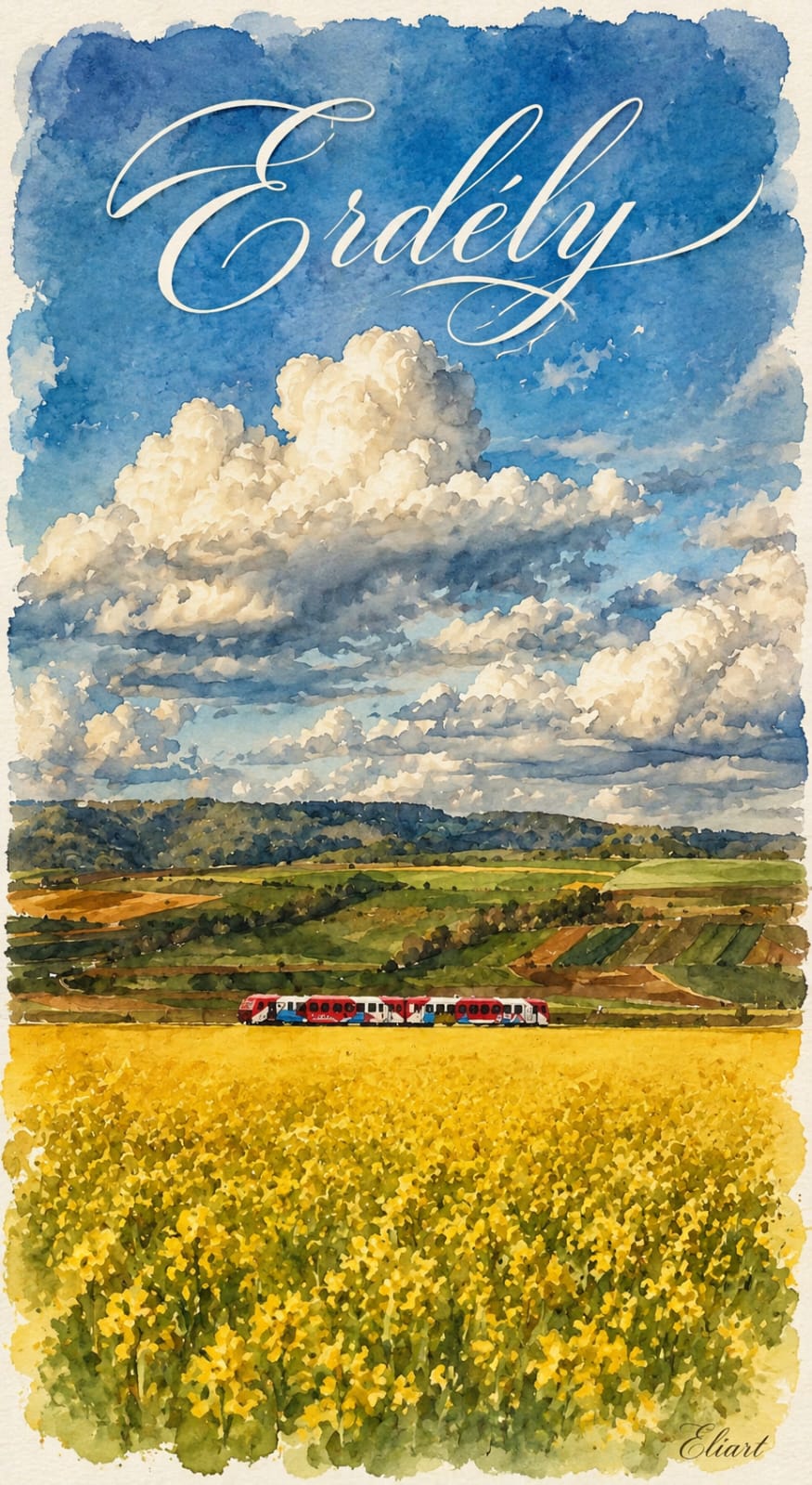 Erdély / Transylvania landscape postcard